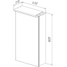 Шкаф зеркальный LEMARK ZENON 45х80 см 1 дверный, петли слева, с козырьком-подсветкой, с розеткой, белый глянец LM45ZS-Z